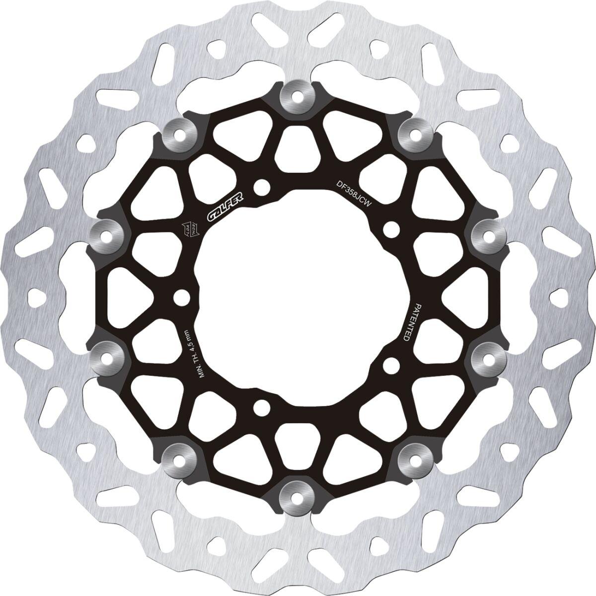 DF358JCW - Galfer Floatech Brake Discs For Suzuki GSX-R 1000 2009-2015 Front - Black/Silver